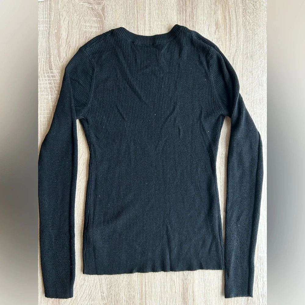 Max Mara Black Silk Cashmere Wool Sweater - Picture 4 of 4